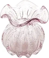 WOLFF - Vaso de Vidro Italy Rosa Claro 10cm x 11cm