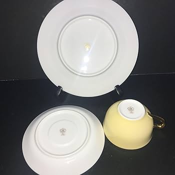 Amazon.co.jp: 大倉陶園 色蒔きトリオセット すみれ クリーム