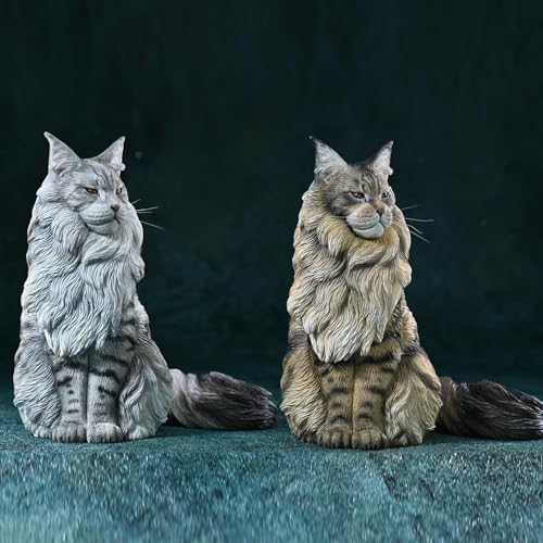 Statue de chat Maine figurine décorative pour sublimer une table nue