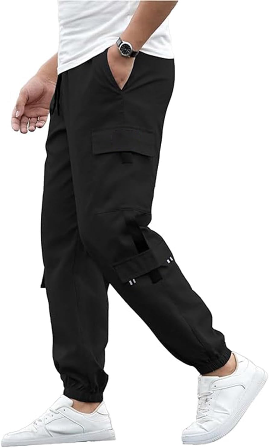 HSRCargo Pants Side Pockets Cotton Pants Casual Joggers Trousers for Men