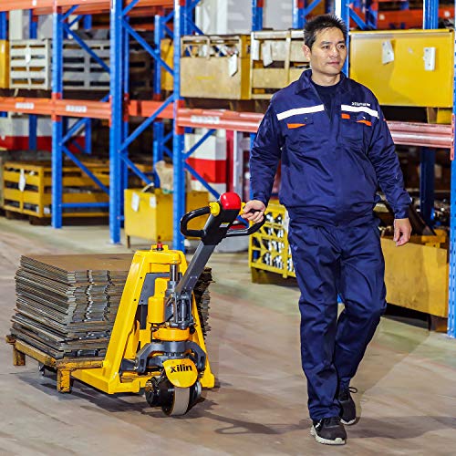 Xilin Electric Powered Pallet Jack 3300lbs Capacity Lithium Battery Mini Type Walkie Pallet Truck 48\"x27\" Fork Size