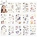 HOWAF Brillo Unicornio Tatuajes temporales Falso Tatuajes Pegatinas para niños niñas Fiestas Infantiles Fiestas Infantiles Fiesta de cumpleaños Regalo,12 Hojas