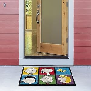 Gertmenian peanuts snoopy coir doormat 2×3 welcome mat 2 pack ideal for high traffic areas in front door garage entryway housepeanut patch 80003  urban country home decor