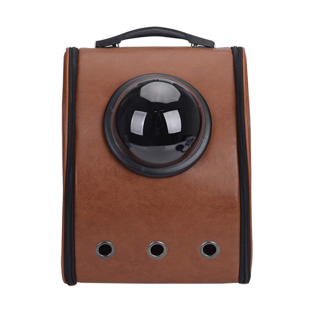 Sac poitrine chien transparent marron pour réduire anxiété du chat