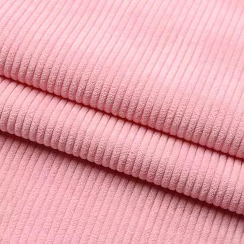 24 Colors Wale Corduroy Fabric Solid Plain Thick DIY Sewing Crafts Materials Ideal for Making Sofa Covers, Pillowcases, Clothing, and Handmade DIY Size (155cm，61.02inch"W ×L“（1m/2m/3m)