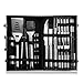 Barbacoa Conjunto de Herramientas Exterior Barbacoa Acero Inoxidable Barbacoa Accesorios de Herramientas Caja de Aluminio. Barbacoa Kit de Herramientas (Color : A, Size : 26Pcs)