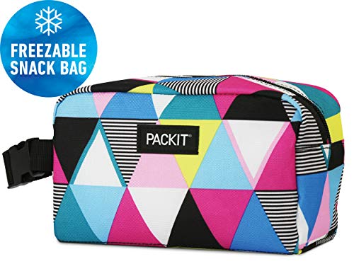 PackIt AMZ-SX-TST Freezable Snack Box, Triangle Stripes