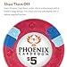 Playzaic 10-gram Phoenix Professional Poker Chips (100-pack) Real Clay Set - Bulk Casino Chips with Denominations for Texas Holdem, Blackjack - Betting Game Accessories ($5 Red)