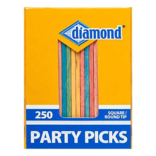 Diamond Round Colored Party Toothpicks