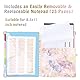HAUTOCO Klemmbrett A4 Ordner mit Nachfüllbarem Linierten Notizblock, Klemmbretter mit 5 A4-Ordnern Lagerung 10 Taschen, Klemmbrett A4 mit Deckel, Spiral Clip Board für Schule, Büro, Marmor Rosa