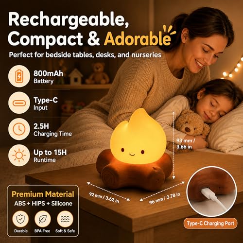 Lámpara de noche infantil recargable con sonidos miniatura 6