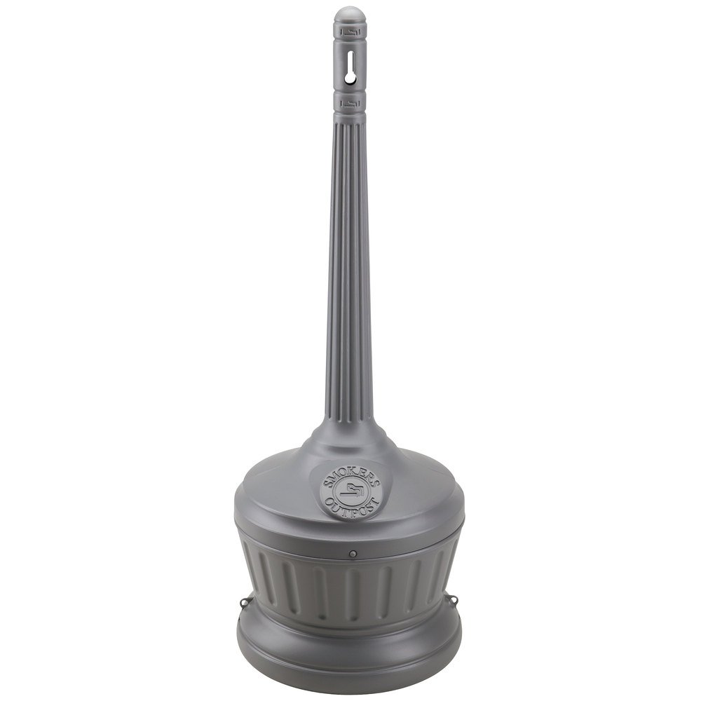Commercial Zone 711303 Smokers' Outpost Standard Gray 16 Qt. Cigarette Receptacle