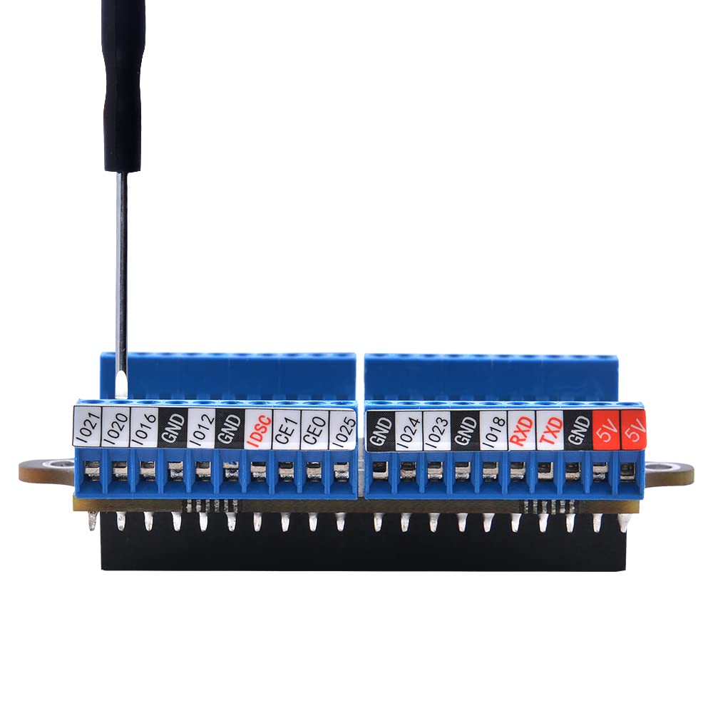 GeeekPi Raspberry Pi Micro GPIO Morsettiera Breakout Board Modulo Con LED, Scheda Di Espansione GPIO Micro Connettore per Pi 4B/3B+/3B/2B/Zero/Zero W/Zero 2 W