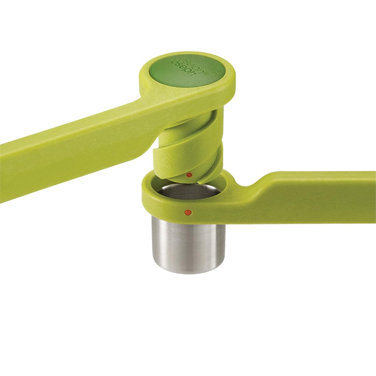Joseph Joseph Helix Garlic Press, action d'écrasement facile, lavable au lave-vaisselle - Vert