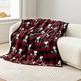 Berkshire Peanuts® Ultra Plush Thick Faux Rabbit Fur Snoopy Blanket, Queen Size Cozy Grace Fur...