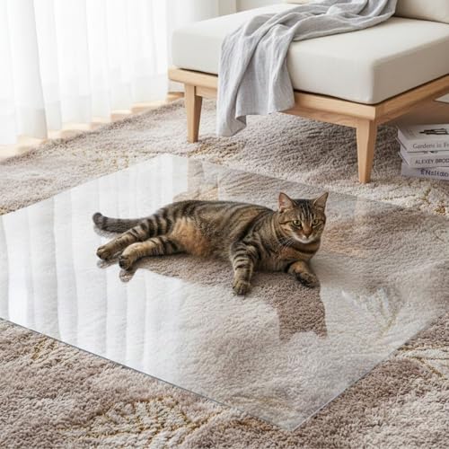 Transparente Protector Suelo 1.5mm，Protector De Asiento Impermeable Y Antideslizante 30cm 80cm 120cm 170cm Cojín De PVC Flexible para Comedor, Cocina, Oficina O Salon, Fácil De Limpiar(30cm x 30cm)