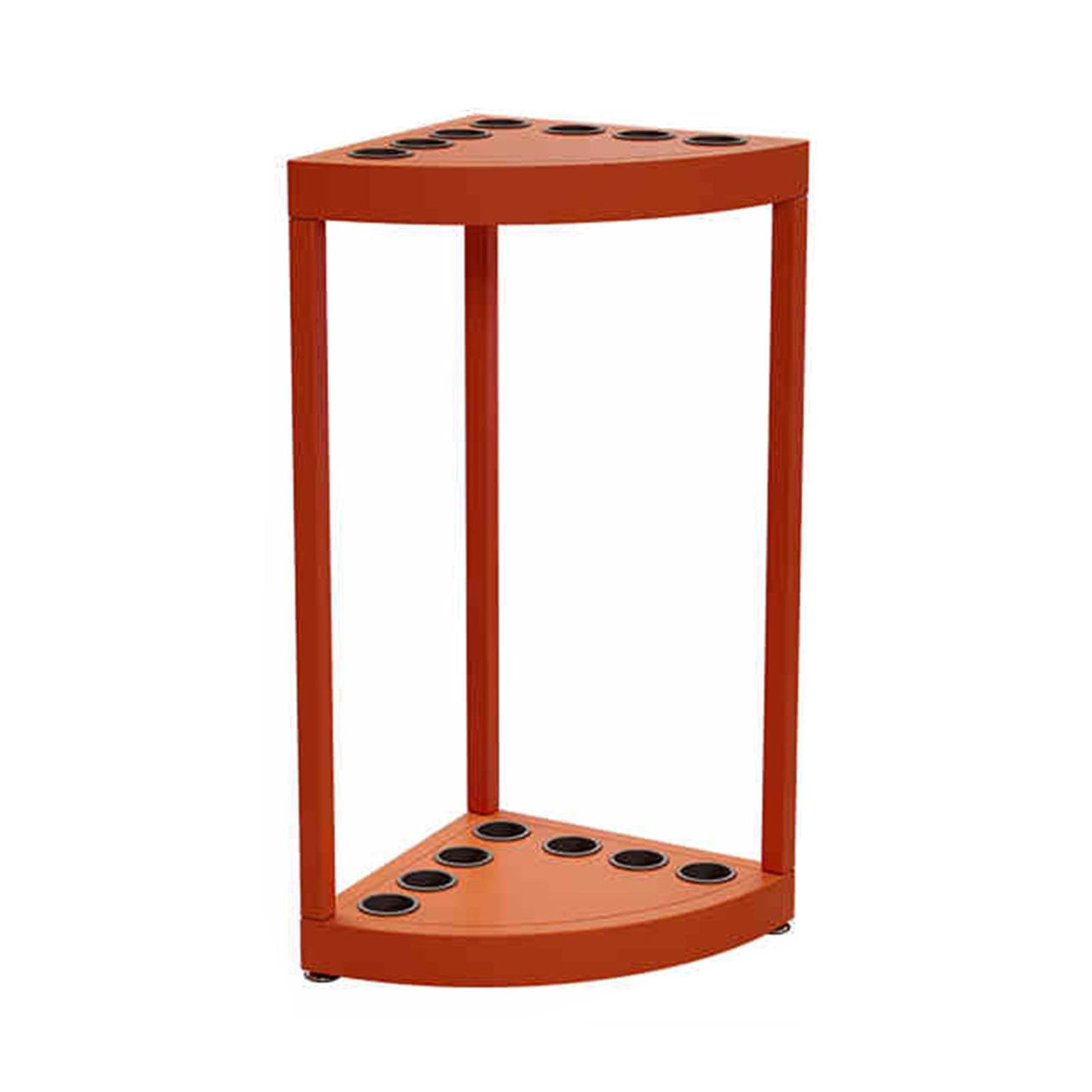 Stojak Na Kije Bilardowe Metalowy, 7-dołkowe, Wolnostojący Uchwyt, Uchwyty Narożne(Orange)