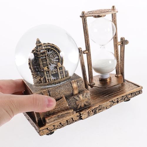 Bola de cristal dorada y reloj de arena Operitacx como regalo vintage 5