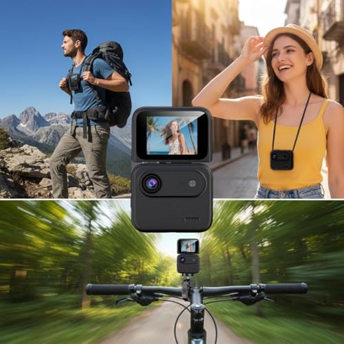 CAffymtkji Mini Sports Camera 4k Vlog Recorder miniatura 4