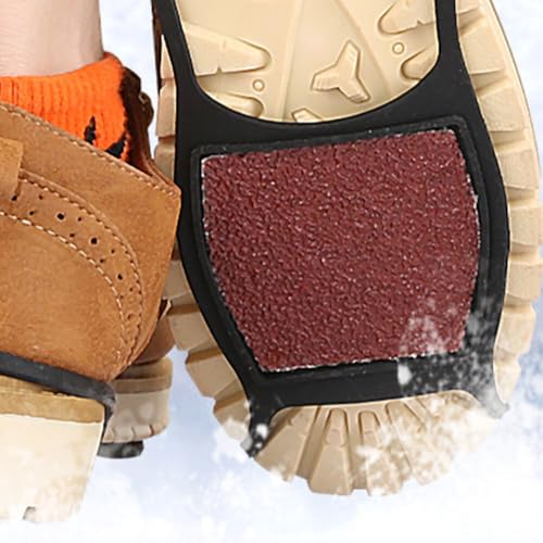 1 par de cubiertas de zapatos con arena rugosa para exteriores, antideslizantes para tracción en nieve y hielo, ajuste cómodo para senderismo, escalada y actividades al aire libre miniatura 2