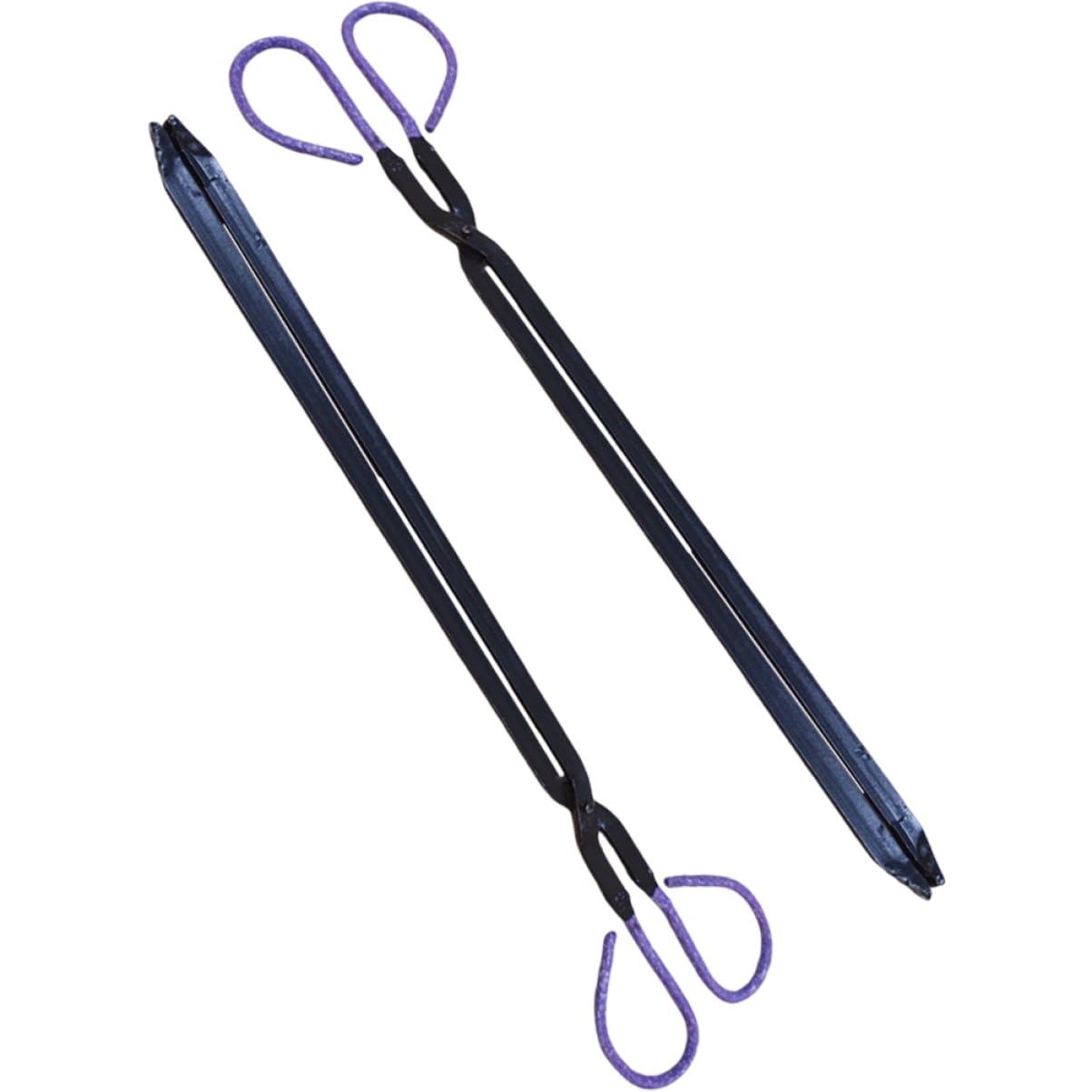 Pinze per Carbone da Barbecue 2 Pezzi in Ferro Nero | Impugnatura Comoda, Facili da Trasportare, Uso Sicuro su Carbone e Rifiuti, Utensile Versatile per Cucina e Raccolta