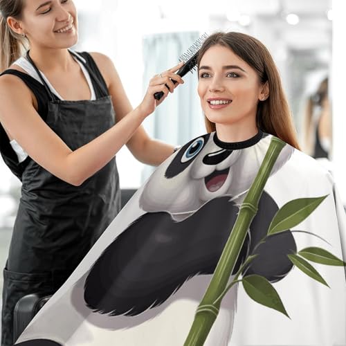 Capa para cortar cabello Naughty Panda para adultos 170x144 cm miniatura 5