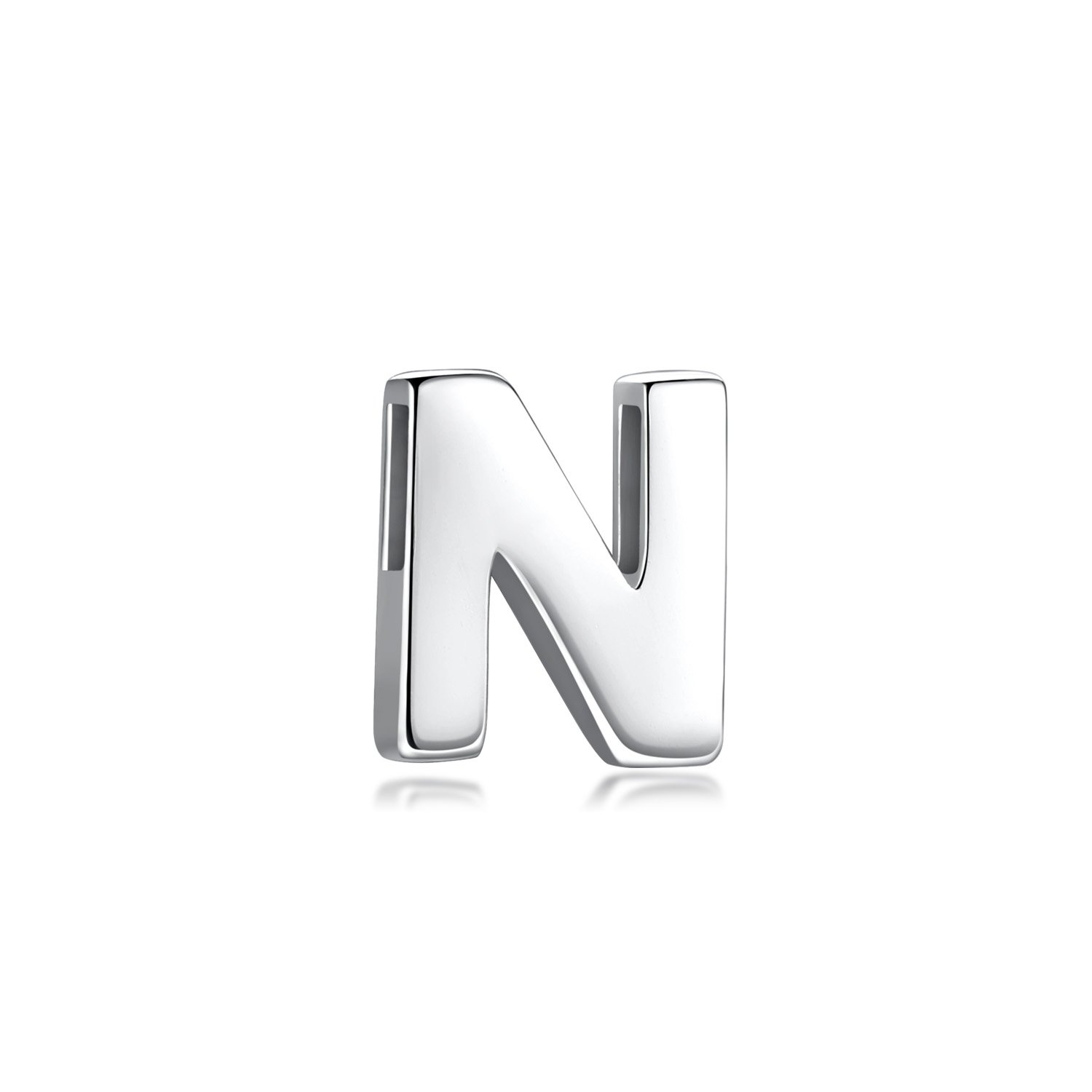 Ciondolo con Iniziale Argento 925 Amore Cuore Simboli & Pendente Personalizzata Alfabeto Nome A-Z Collana Piccolo Catena Donna Uomo