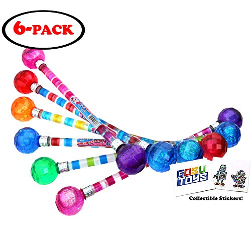15" Long Cheerleader Baton Sticks Glitter Baton (6 Pack) Twirling for Girls Marching