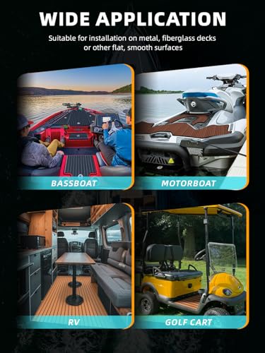 image for FOCEAN Boat Flooring EVA Foam Boat Decking Faux Teak Marine Flooring M