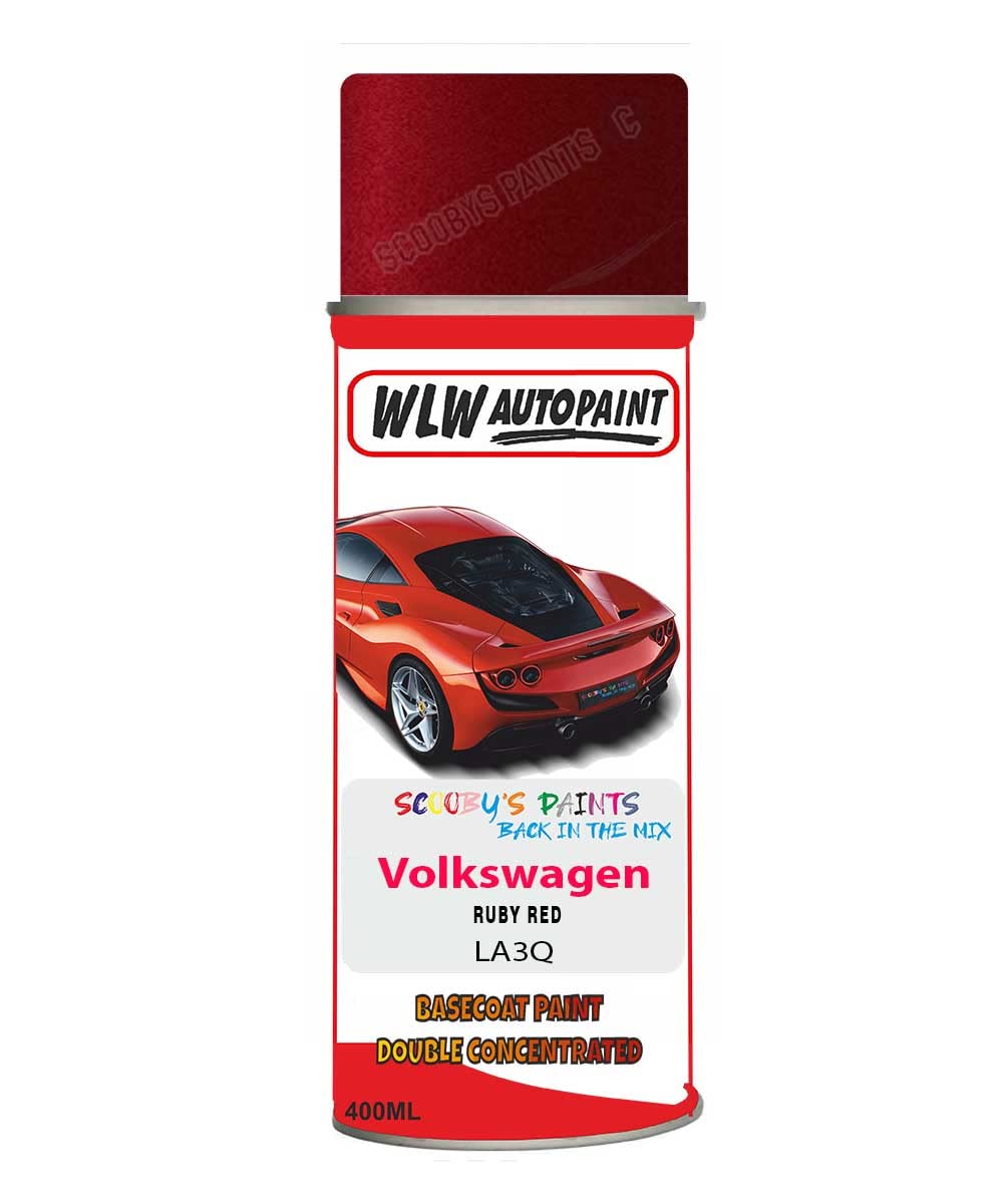 Basecoat Aerosol Spray Paint For Volkswagen Tiguan Ruby Red 2014-2019 Code La3Q