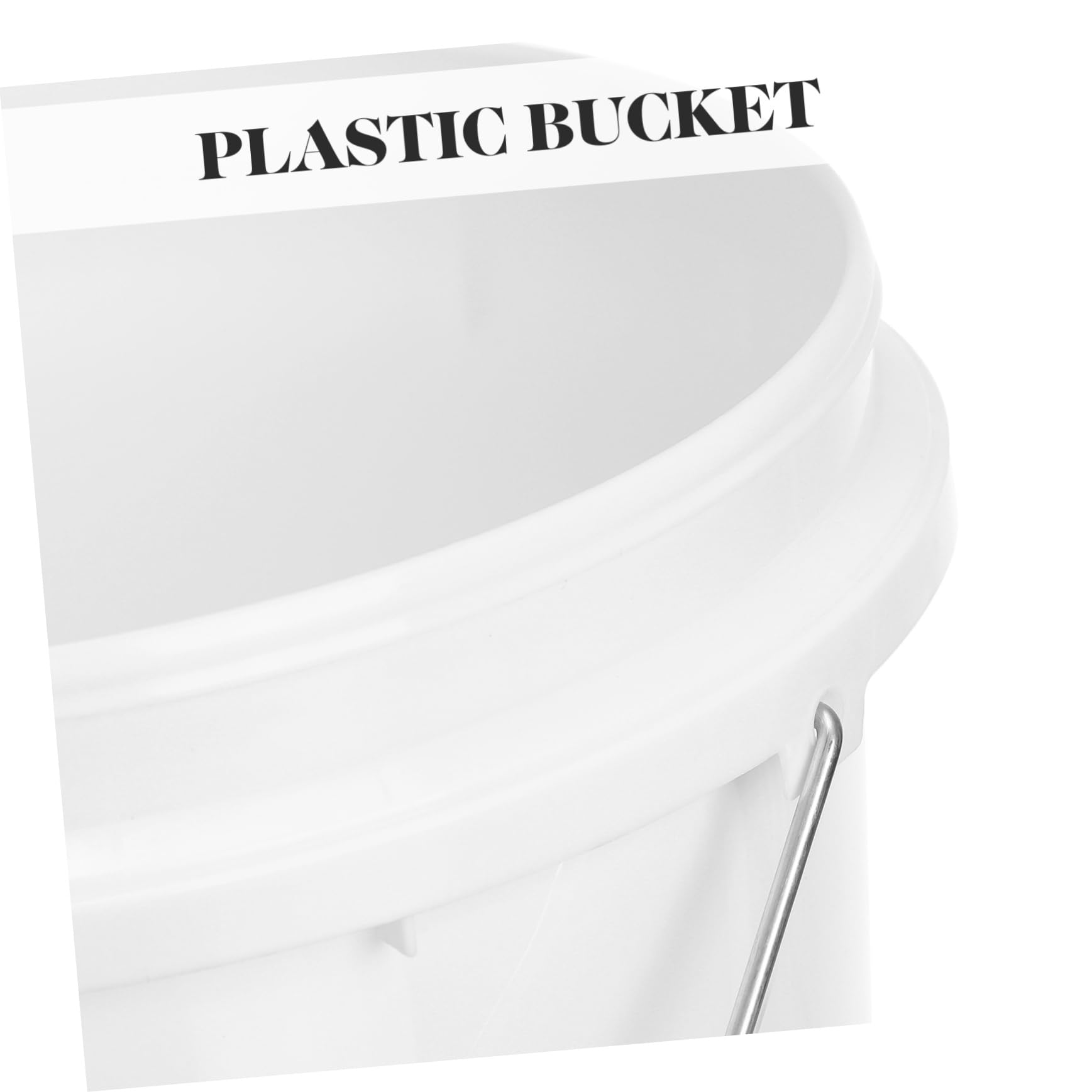 COLLBATH 2Pcs Food Grade Plastic Pail with Lid and Handle Durable Bucket for Outdoor and Industrial Use for Dog Food Storage and Clean Water