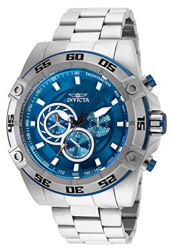 Invicta Men's Speedway Stainless Steel Quartz Watch with Stainless-Steel Strap, Silver, 26 (Model: 25534)