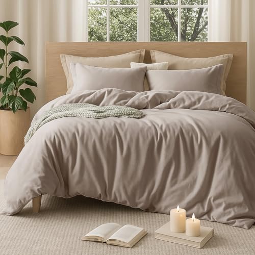Sedefen Bettwäsche 220x240 cm Baumwolle Khaki Taupe,Oeko-TEX zert...