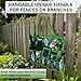 KUNN Bucket Tool Organizer 5 Gallon 18-Pocket Gardening Tool Bag with Hangable Handle | Garden Caddy & Bucket Accessory, Green