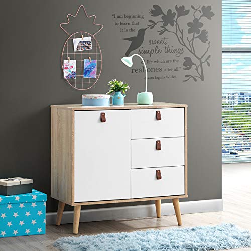 COSTWAY-Aparador-con-Cajones-Armario-Gabinete-Consola-de-Madera-Mueble-Multiuso-para-Salon-Cocina-Entrada-Oficina-Natural