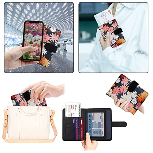 Image of Melsbrinna Rfid Passport Holder for Travel women /Men, Cute Passport Wallet Rfid Blocking Card Slots, Rfid Passport Cover /CaseTravel Wallet, Passport Book Holder, Black1, Cute