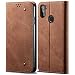 Produktbild CHZHYU Handyhülle für Galaxy M11,Samsung A11 hülle,Premium Leder Flip Doppelte Schutzhülle Cover[Kartenfächer][Standfunktion][Magnetverschluss] für Samsung Galaxy A11/Galaxy M11 (Braun)