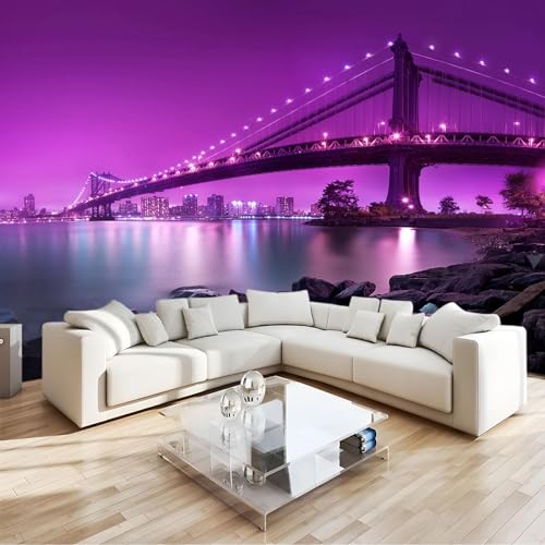 Encuentra la mejor selección de Dormitorio puente - los más vendidos. 34 Papel Pintado Pared Moderno 300 x 210 cm puente de brooklyn morado Papel de Parede Panorámico Fotográfico Póster Gigante de Pared Personalizado 3D Para Salón o Dormitorio