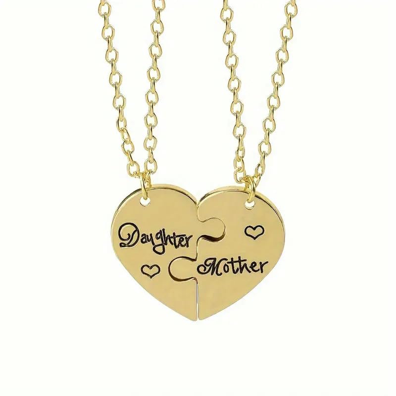 14k Gold Mother Daughter Necklace Sets 14k Solid Gold Mother