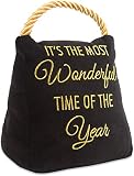 Pavilion Gift Company Pavilion-It's The Most Wonderful Time of The Year-Black Velvet 6 Inch Tall-2 P