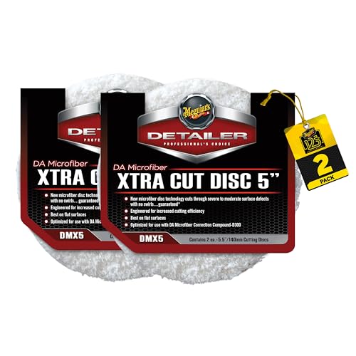 Disque Microfibre Xtra Cut Meguiar's DA pour rénover sa voiture avant un rassemblement