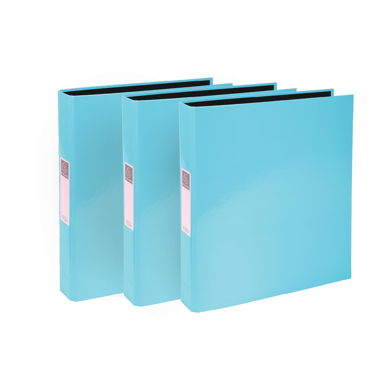 Exacompta A4 Ring Binder, 30mm Spine, 2 Ring, Document Folder, Pack of 3 in Pastel Turquoise, Stationery Folders for Filing Paperwork and Document Organisation - 226/0042Z