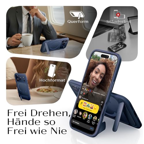 Coque iPhone Pro Max bleu LISEN finition premium silicone