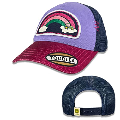Do Good Today Youth Toddler Rainbow Tractor Sparkle Bill Mesh Back Trucker Hat