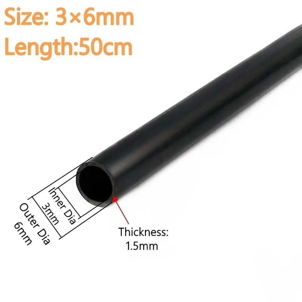 Tubo de PVC para riego de acuarios y jardín, 50 cm de longitud, 5-19 mm de diámetro exterior, 2-16 mm de diámetro interior, paquete múltiple de 3-8 unidades