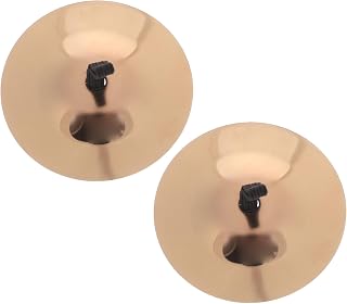 ifundom Platillos Pequeños de Cobre Resistentes para Dedos Instrumento Musical Ligero para Educación Temprana Baile y Fiestas Color Rosa Dorado