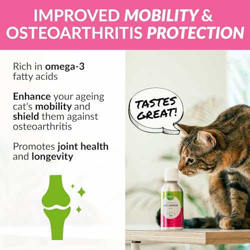 Nutrolin Cat Senior Health Supplement 7yrs+. Rich in Omega 3, 200mg/ml, Antioxidant Vitamin E, Enhances Mobility - Image 4