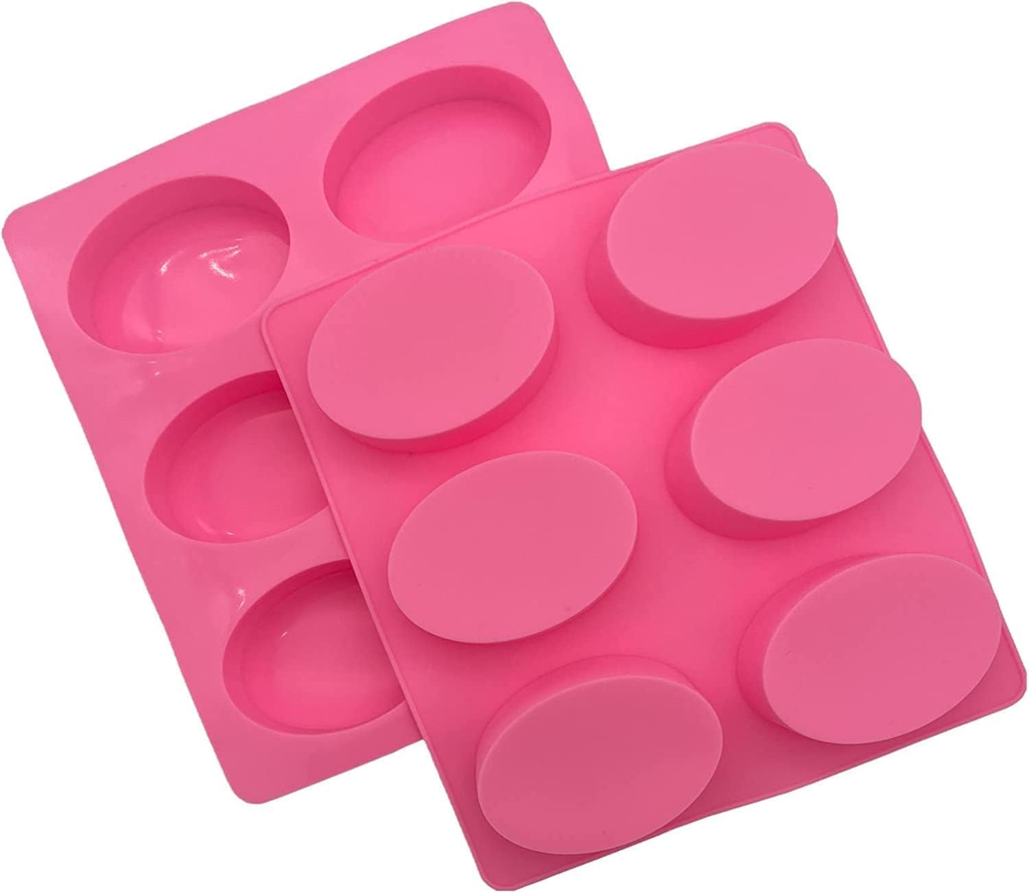 Moulds Silicone,Soap Mould 6-Cavity Oval Silicon-e Mould for Chocolate Cake Pan Biscuit DIY Square Silicone Soap Molds-image-20