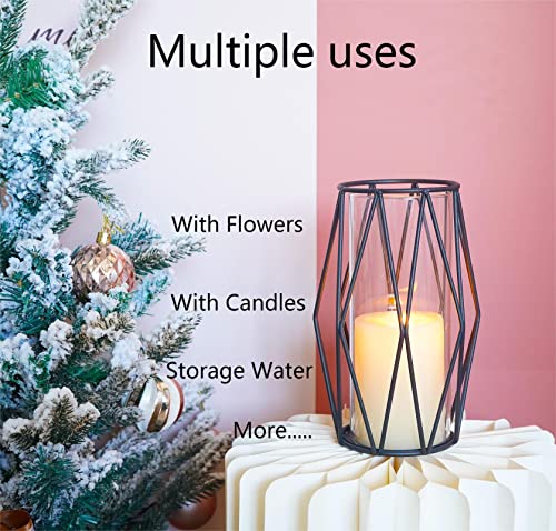 Black-Geometric-Pillar-Candle-Holder-2pcs-Glass-Cylinder-Hurricane-Candleholders-with-Metal-Candle-Stand-Creative-Trendy-Vase-for-Office-Wedding-Holiday-Party-Gifts Black Geometric Pillar Candle Holder 2pcs Glass Cylinder Hurricane Candleholders with Metal Candle Stand Creative Trendy Vase for Office Wedding Holiday Party Gifts