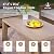 HERA'S HOUSE Patio Furniture Conversation Set, Outdoor Swivel Glide Wicker Chairs with 4.92" Widened Armrest, 4 Pieces Deep Seating Yellow Rattan Sofa with 5.5" Gray Cushions for Deck Garden Yard